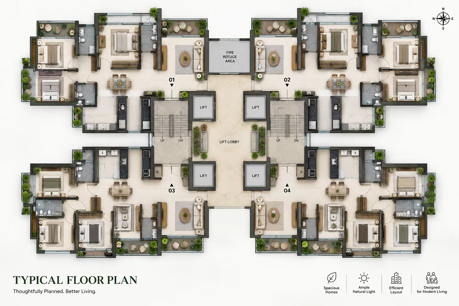 Srijan Orizon Typical Floor Plan